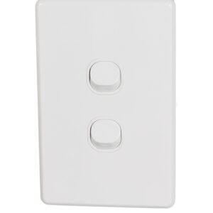 NLS 30618 | 2 GANG SWITCH 10 AMP | ‘CLASSIC’ STYLE WHITE