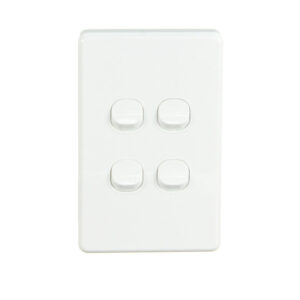 NLS 30620 | 4 GANG SWITCH 10 AMP | ‘CLASSIC’ STYLE WHITE
