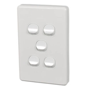 NLS 30669 | 5 GANG SWITCH 10 AMP | ‘CLASSIC’ STYLE WHITE