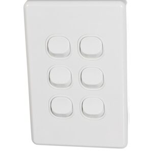 NLS 30670 | 6 GANG SWITCH 10 AMP | ‘CLASSIC’ STYLE WHITE