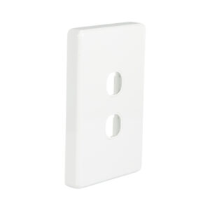 NLS 30602 | 2 GANG SWITCH PLATE ONLY ‘ CLASSIC’ STYLE ‘ WHITE