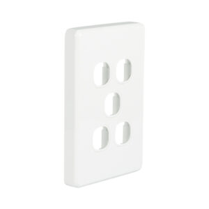 NLS 30605 | 5 GANG SWITCH PLATE ONLY ‘ CLASSIC’ STYLE ‘ WHITE