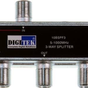 Digitek 3 Way 5-1000MHz F Type Splitter – 1 Leg Power Pass