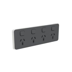 Clipsal iconic anthracite quad power point cover only 3015/4C-AN