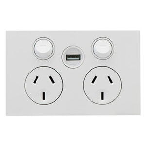 Clipsal zen 10a double power point with USB