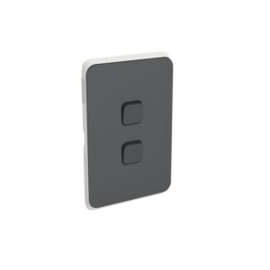 Clipsal iconic anthracite 2 gang switch cover only 3042C-AN