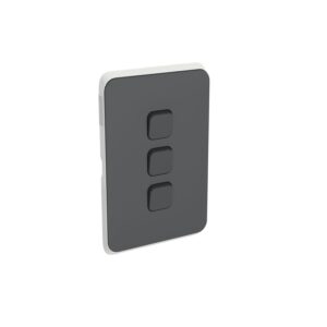 Clipsal iconic anthracite 3 gang switch cover only 3043C-AN