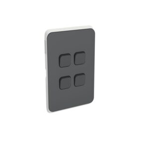 Clipsal iconic anthracite 4 gang switch cover only 3044C-AN