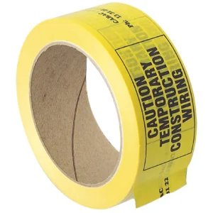 YELLOW CONSTRUCTION WARNING TAPE ADHESIVE